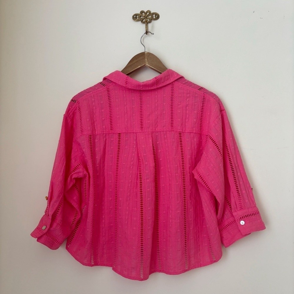 STARKX Monica Pink Short Sleeve Top Small Coastal Chic - Picture 4 of 10